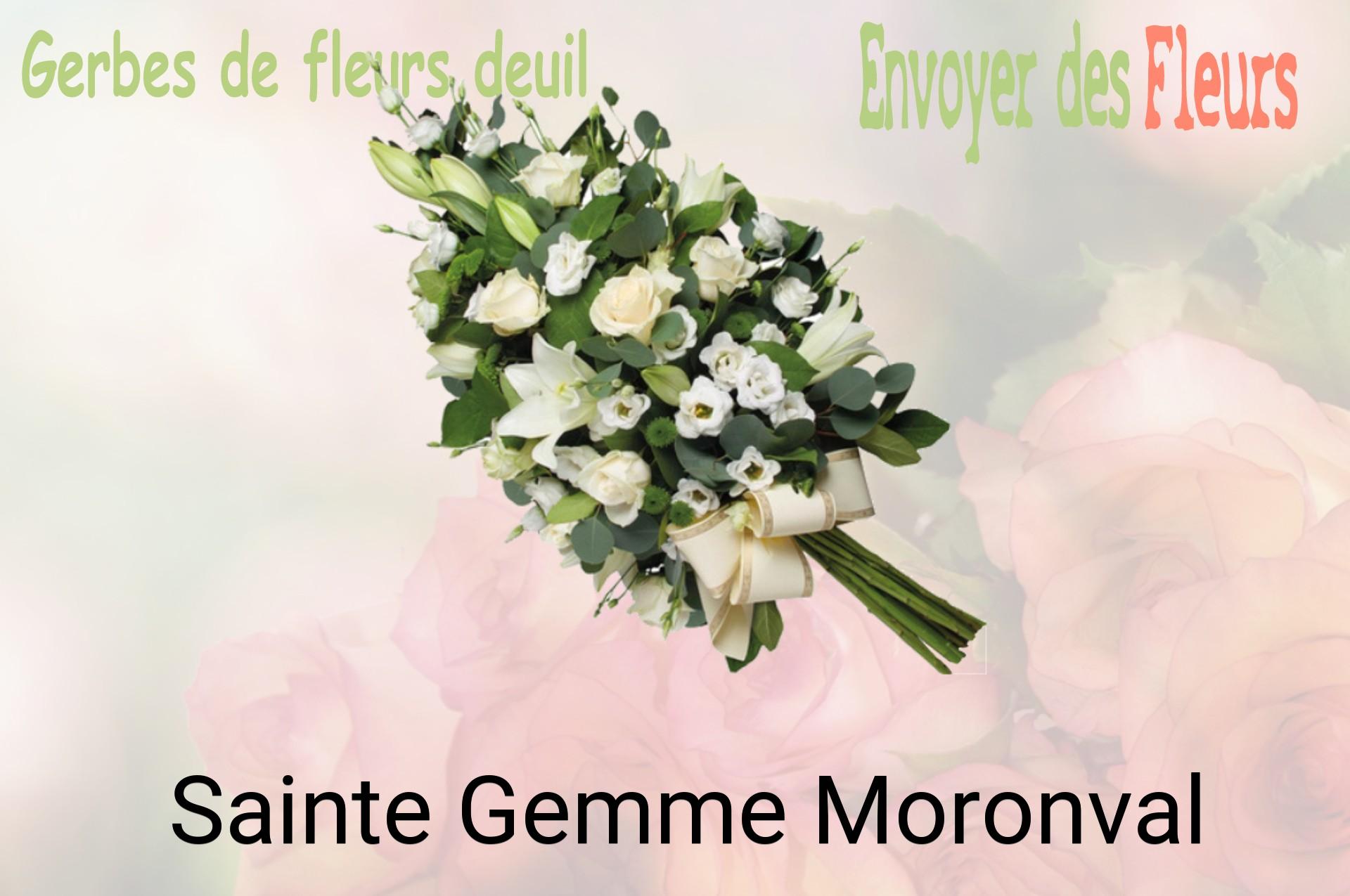 Gerbe de fleurs de deuil livrée à Sainte-Gemme-Moronval